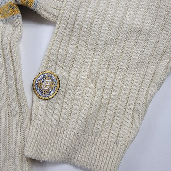 Enyce Winter Sports 1/4 Zip Beige Yellow Pull Over Winter Themed Adults XL - Picture 6 of 10